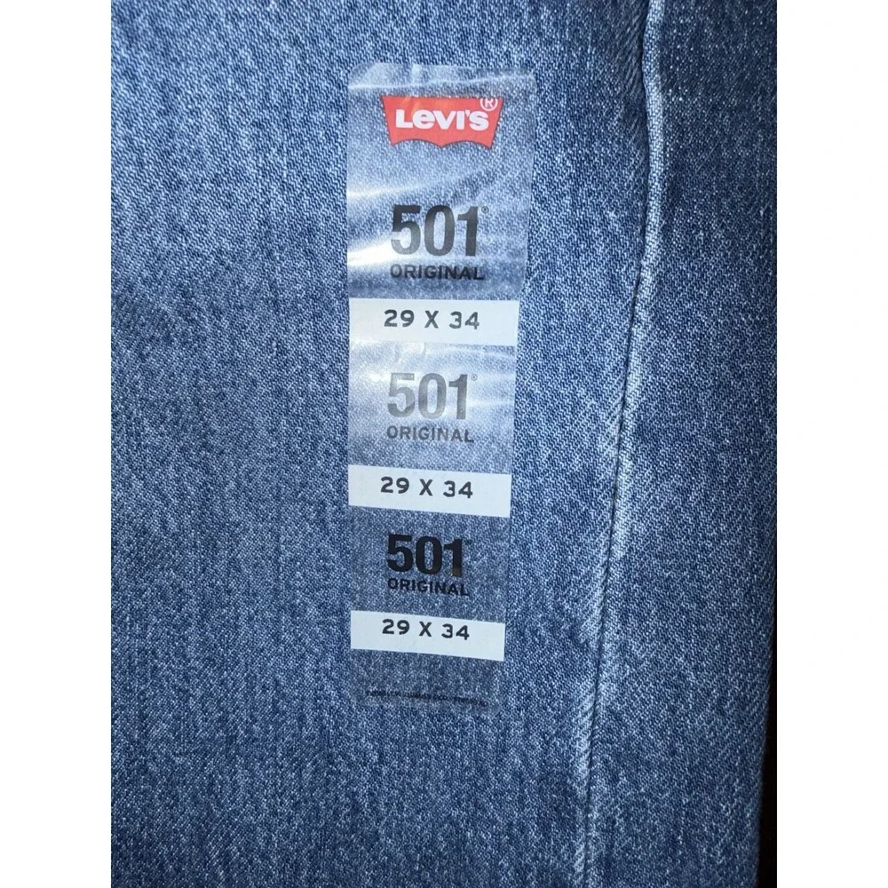 Levi's 501 29x34 Men's Denim Jeans Blue, Straight Leg, Button Fly‎ 100% Cotton